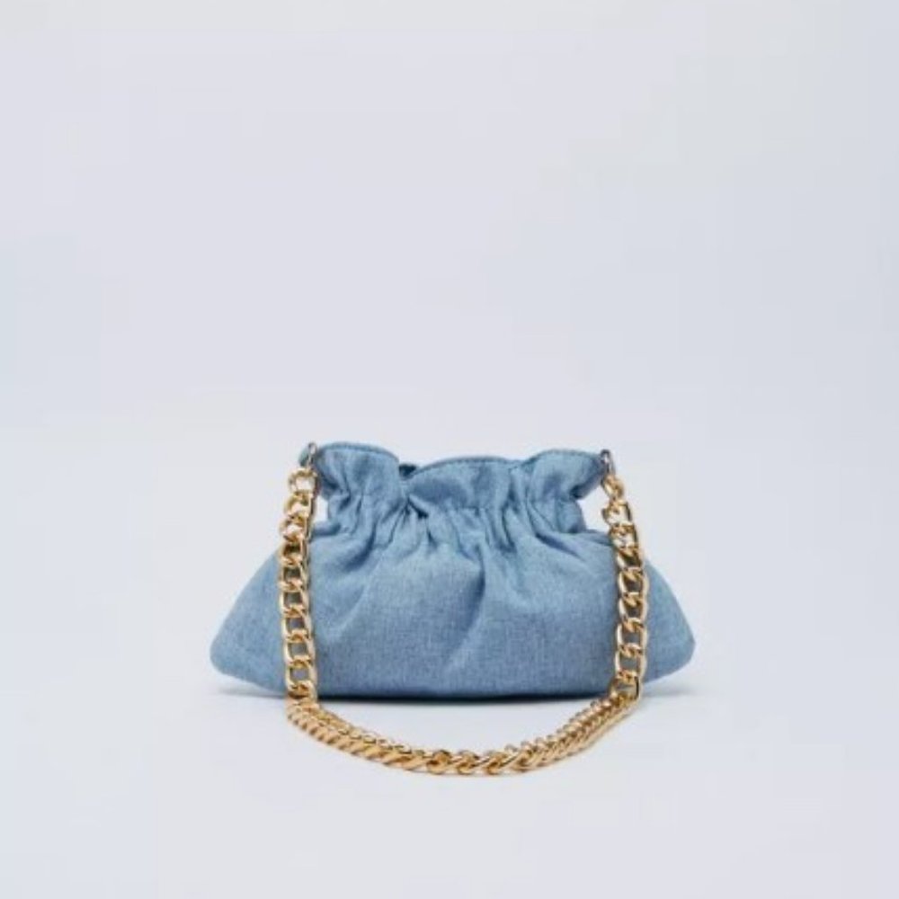 NWT Denim Blue Mini Nasty Gal Bag or Purse - Picture 4 of 9